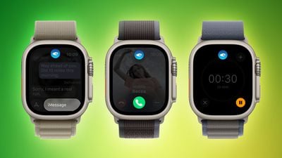 apple watch ultra double tap green feature
