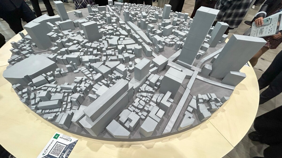 Shibuya detailed block model on round table
